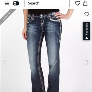 Woman’s Rock Revival Jeans- Amy Easy Boot
